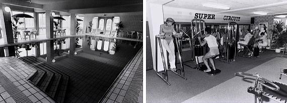 Fitness ruimtes van Carlton Beach Hotel in 1985